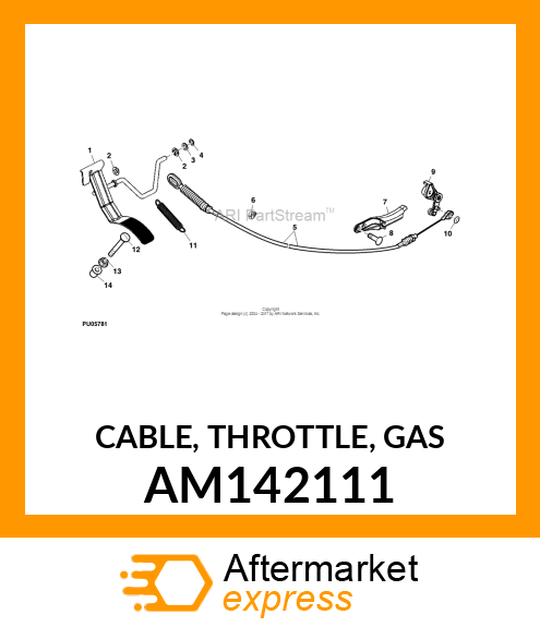 CABLE, THROTTLE, GAS AM142111