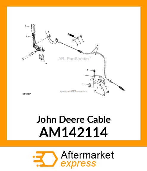 CABLE, DIFFERENTIAL LOCK AM142114