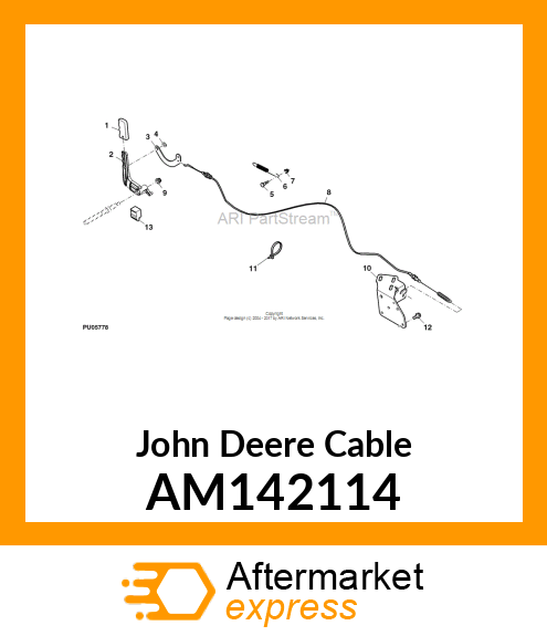 CABLE, DIFFERENTIAL LOCK AM142114