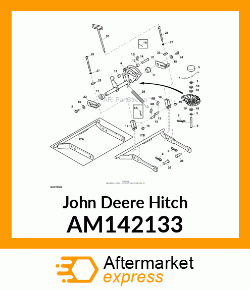 HITCH, HITCH DRAFT ARM AUTOCONNECT AM142133