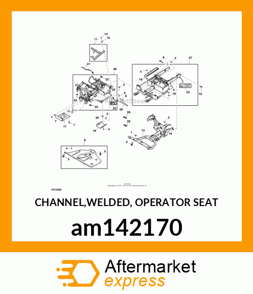 CHANNEL,WELDED, OPERATOR SEAT am142170