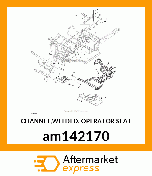 CHANNEL,WELDED, OPERATOR SEAT am142170