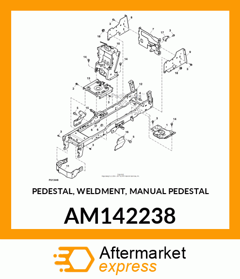 PEDESTAL, WELDMENT, MANUAL PEDESTAL AM142238