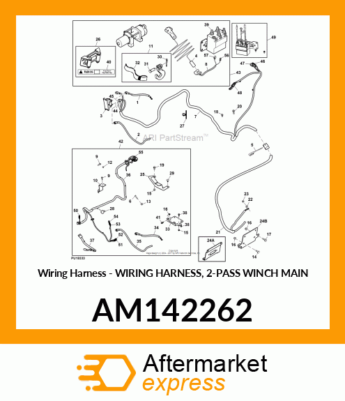 Wiring Harness - WIRING HARNESS, 2-PASS WINCH MAIN AM142262