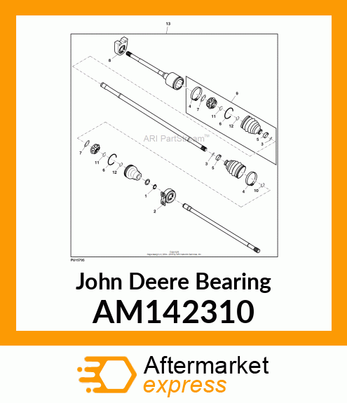 BEARING, PILLOW BLOCK, ISOLATED AM142310