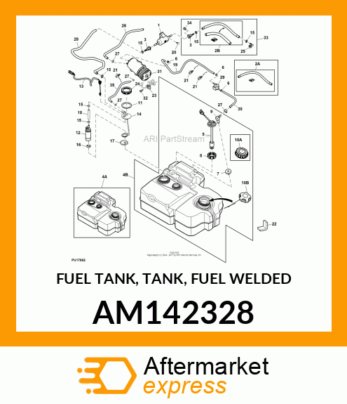 FUEL TANK, TANK, FUEL ASSEMBLED AM142328