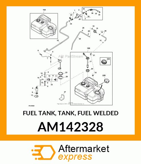 FUEL TANK, TANK, FUEL ASSEMBLED AM142328