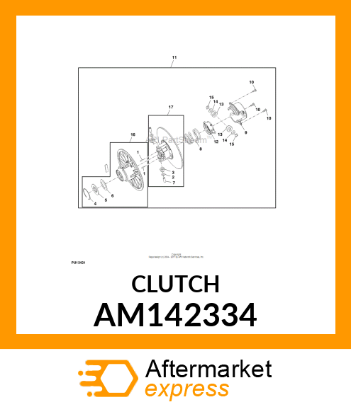 CLUTCH, CLUTCH, SECONDARY AM142334