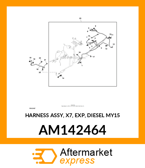 HARNESS ASSY, X7, EXP, DIESEL MY15 AM142464