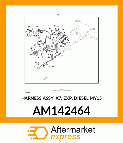 HARNESS ASSY, X7, EXP, DIESEL MY15 AM142464