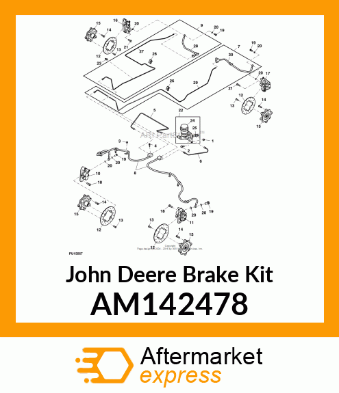 KIT, BRAKE PARTS AM142478