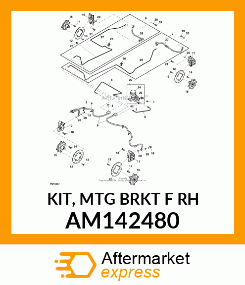 KIT, MTG BRKT F RH AM142480