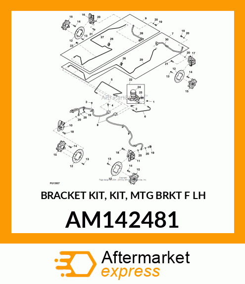 BRACKET KIT, KIT, MTG BRKT F LH AM142481