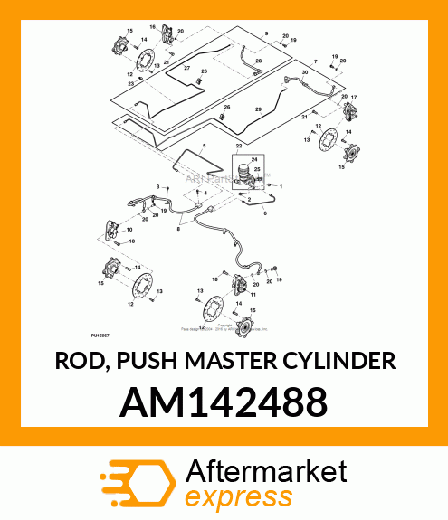 ROD, PUSH MASTER CYLINDER AM142488