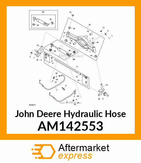 HYD. HOSE, RIGHT TURN, 2WD AM142553