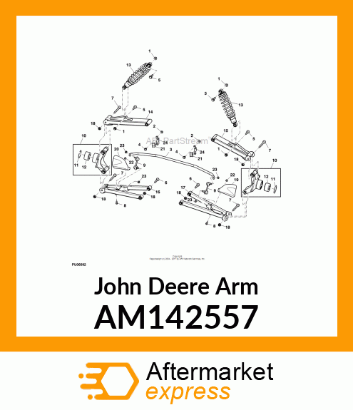 ARM, CTRL ARM, RH, REAR, UPPER, ASS AM142557