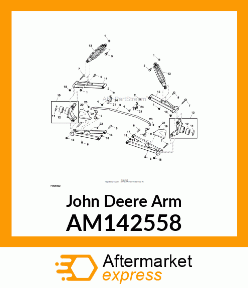 ARM, CTRL ARM, LH, REAR, UPPER, ASS AM142558