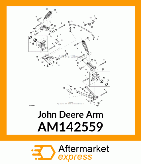 ARM, CTRL ARM, RH, REAR, LOWER, ASS AM142559