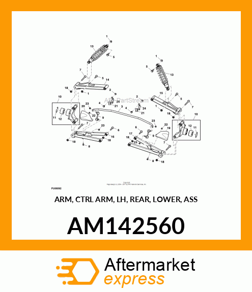 ARM, CTRL ARM, LH, REAR, LOWER, ASS AM142560