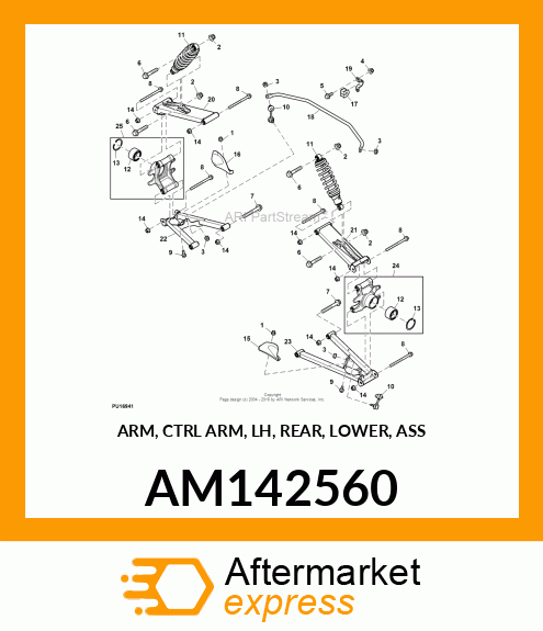 ARM, CTRL ARM, LH, REAR, LOWER, ASS AM142560