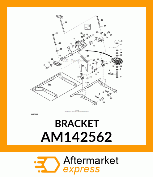 LIFT ARM, ARM LIFT ARM X700 LH AM142562