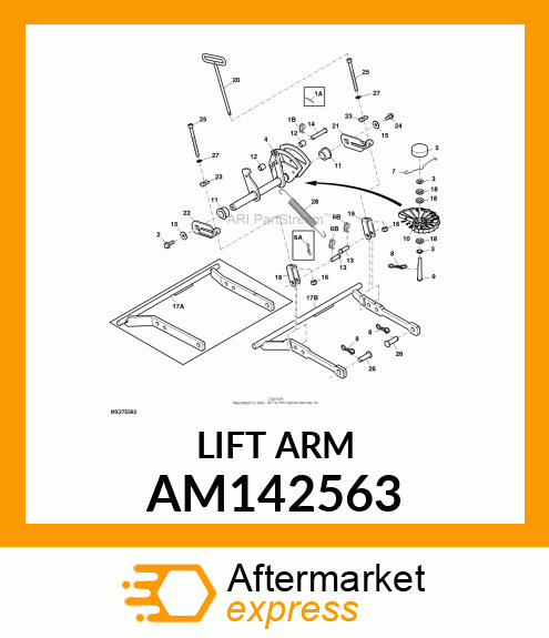 LIFT ARM, ARM LIFT ARM X700 RH AM142563