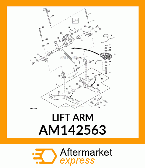 LIFT ARM, ARM LIFT ARM X700 RH AM142563