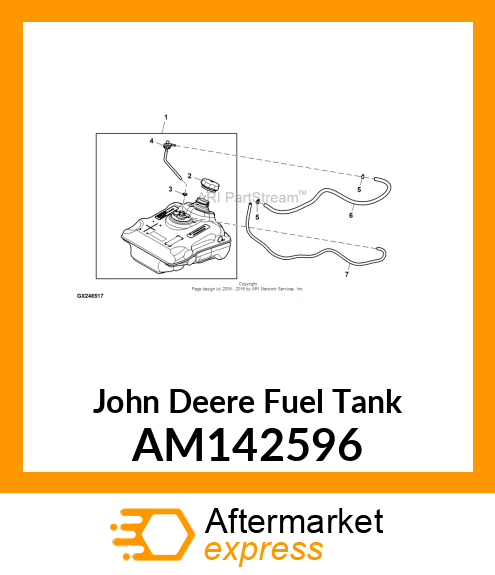 FUEL TANK, FUEL TANK EPA COMPLIANT AM142596