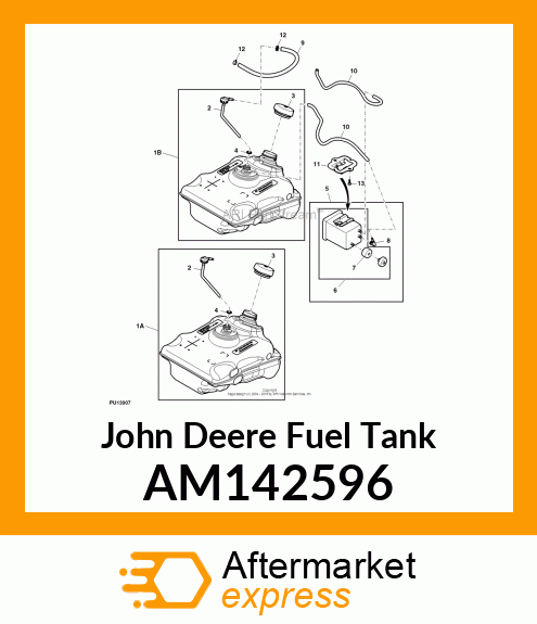 FUEL TANK, FUEL TANK EPA COMPLIANT AM142596