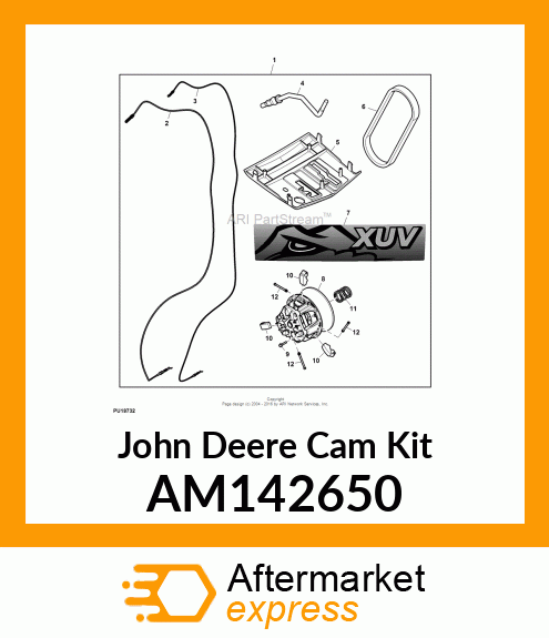 KIT, PRIMARY CLUTCH WEIGHT AM142650