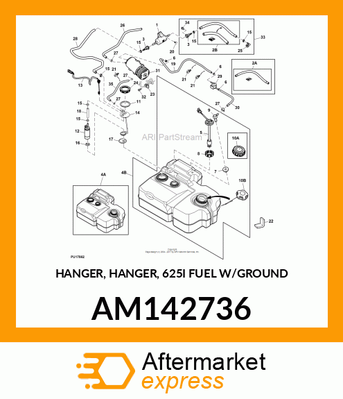 HANGER, HANGER, 625I FUEL W/GROUND AM142736