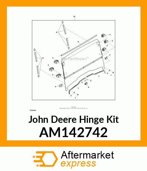 KIT, POLY WINDSHIELD HINGE AM142742