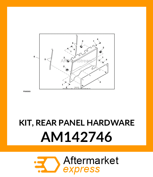 KIT, REAR PANEL HARDWARE AM142746