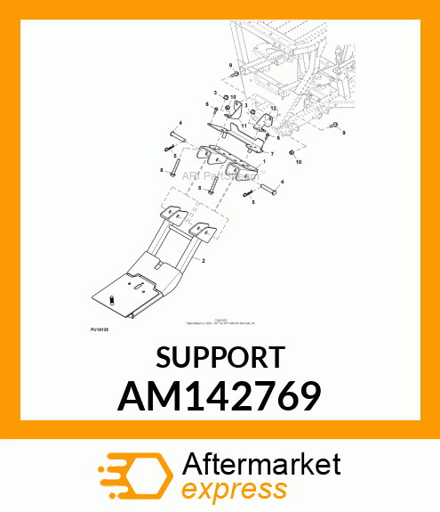 WELDMENT, BACKING PLATE AM142769