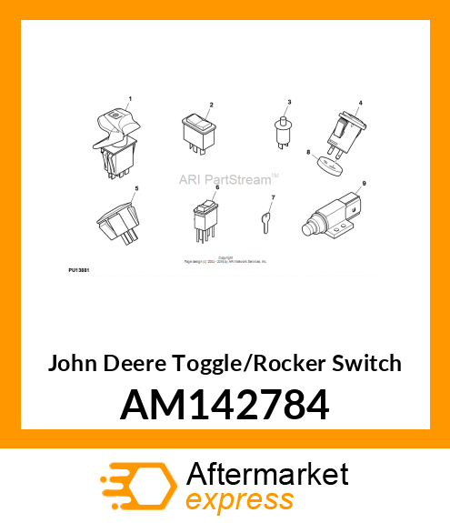 SWITCH, ROCKER, OFF AM142784