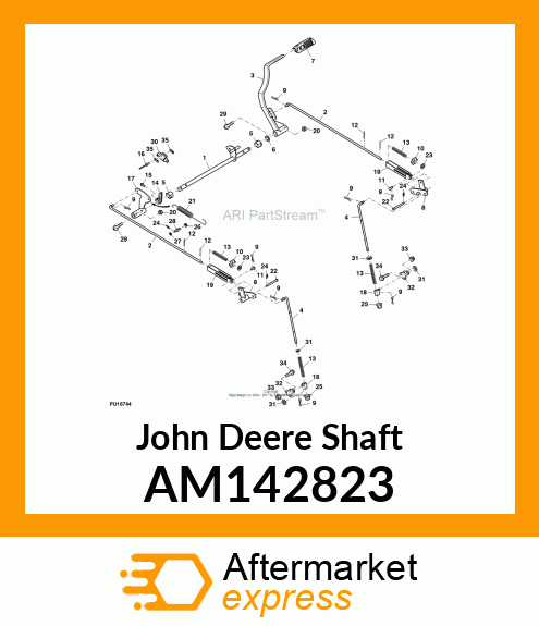 SHAFT, BRAKE PEDAL WELDMENT AM142823