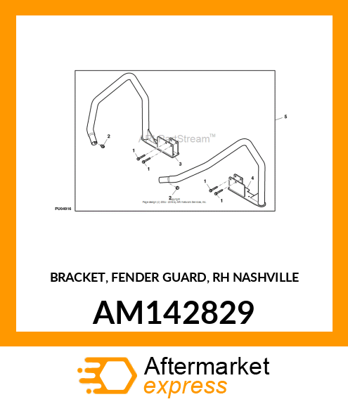 BRACKET, FENDER GUARD, RH NASHVILLE AM142829