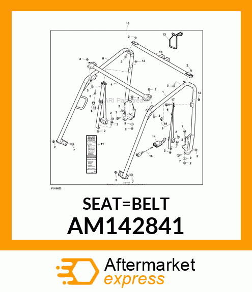 BUCKLE, SEATBELT AM142841