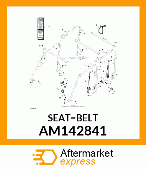 BUCKLE, SEATBELT AM142841