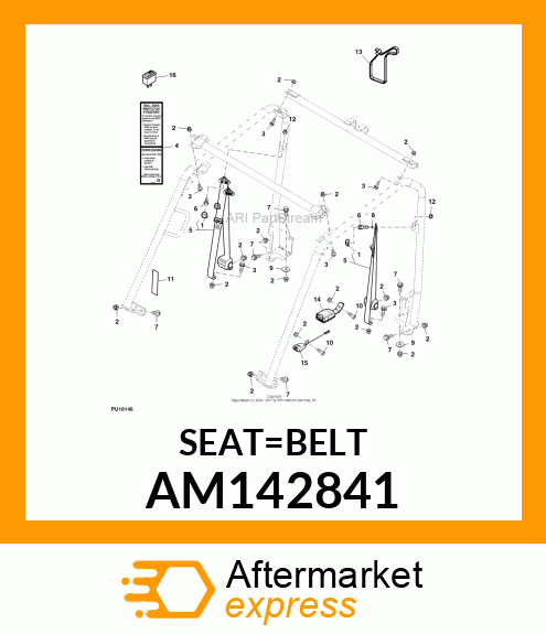 BUCKLE, SEATBELT AM142841