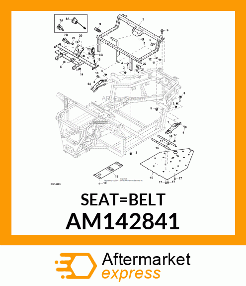 BUCKLE, SEATBELT AM142841