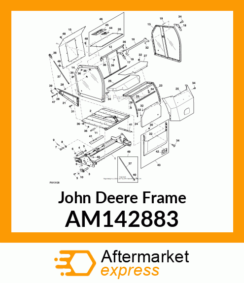 FRAME, FRAME, HOPPER CRADLE AM142883