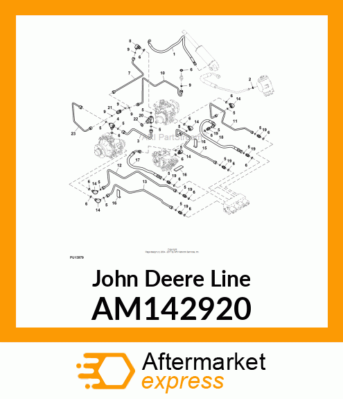 LINE, LINE, MOTOR DRAIN RIGHT AM142920