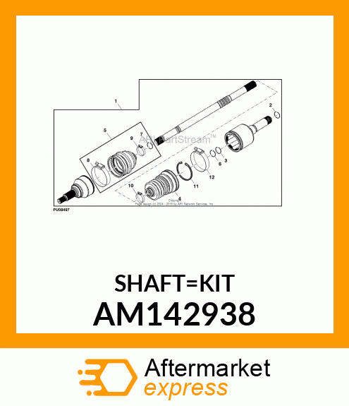 AXLE, KIT, REAR AM142938