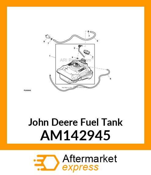 FUEL TANK, FUEL TANK EPA COMPLETE AM142945