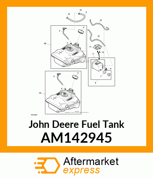 FUEL TANK, FUEL TANK EPA COMPLETE AM142945