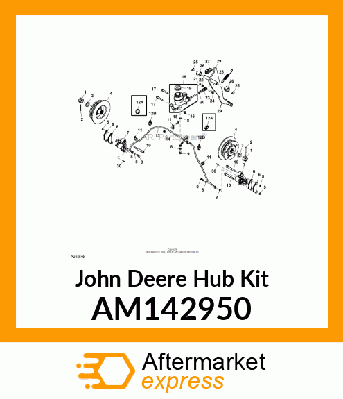 HUB KIT, KIT, WHEEL HUB/BRAKE ROTOR AM142950