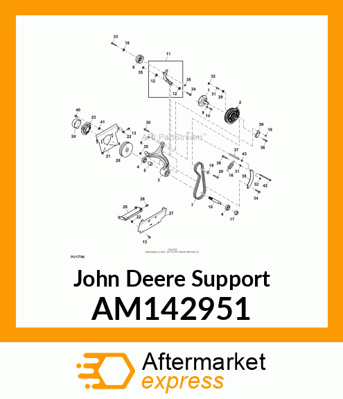 SUPPORT, FRONT PTO AM142951