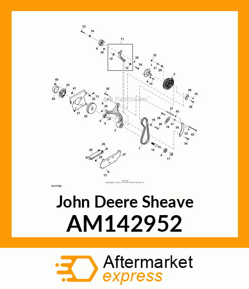 SHEAVE, PTO JACKSHAFT AM142952