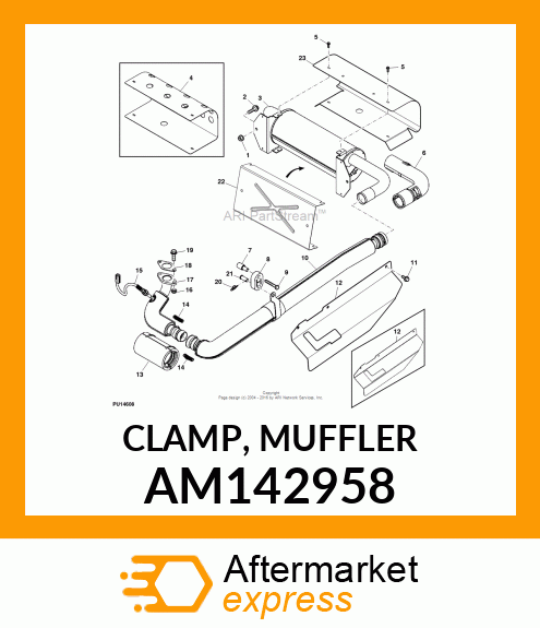 CLAMP, MUFFLER AM142958